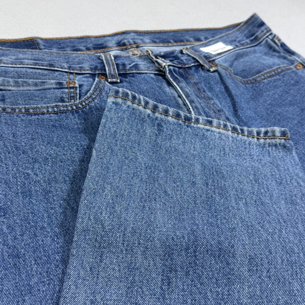 Levis 505 Regular Fit Jeans Mens 36x30 Medium Wash Blue Straight Leg Denim